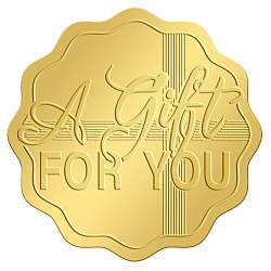 Pegatinas autoadhesivas en relieve de lámina de oro, etiqueta engomada de la decoración de la medalla, palabra, 50x50mm