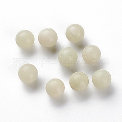 Nouvelles perles de jade naturelles, sphère de pierres précieuses, pas de trous / non percés, ronde, 10mm