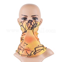 Magische Stirnbänder aus Polyester, Bandana Schal, Halsmanschette, UV-Widerstand nahtlose Kopfbedeckung, für Outdoor-Workout-Laufen, orange, 24x48 cm