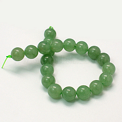 Natural Green Aventurine Beads Strands, Round, Light Green, 16mm, Hole: 1mm