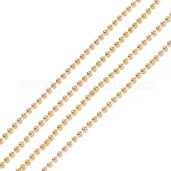 Messing-Kugelketten, langlebig plattiert, gelötet, cadmiumfrei und bleifrei, golden, 1.5 mm
