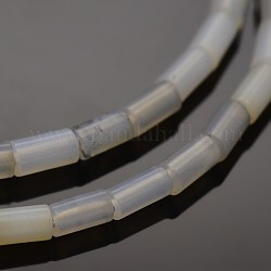 Spalte natürlichen grauen Achat Perlen Stränge, 4x2 mm, Bohrung: 0.5 mm, ca. 98 Stk. / Strang, 15.7 Zoll