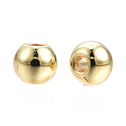 Legierung Tibetische Perlen, Cadmiumfrei und Nickel frei und Bleifrei, Runde, Licht Gold, 5x4 mm, Bohrung: 1.6 mm