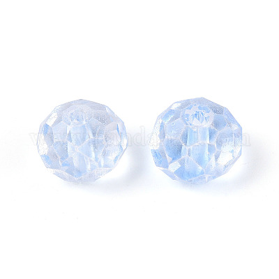 Выпечка расписные прозрачные стеклянные бусины GLAA-N011-10mm-04-1