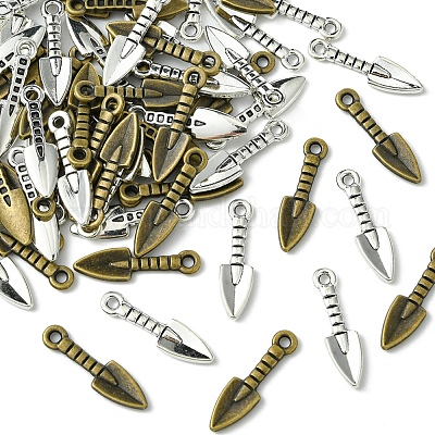 60 шт. 2 цвета подвески из сплава в тибетском стиле TIBEP-FS0001-23-1