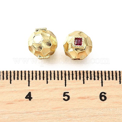 Латунные микро проложить кубического циркония бусы KK-V011-06B-G-1