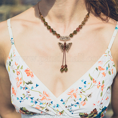 Природные Unakite круглых бусин пряди G-NB0004-87B-1