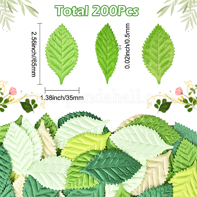 200 шт. аксессуары для украшения из полиэстера в виде листа&nbsp;DIY-SP0006-22-1