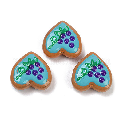 Нити бусин-лэмпворк в форме сердца ручной работы LAMP-P069-04A-03-1