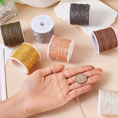 Железные плоские кабельные цепи с латунным покрытием CH-TAC0007-01RG-1