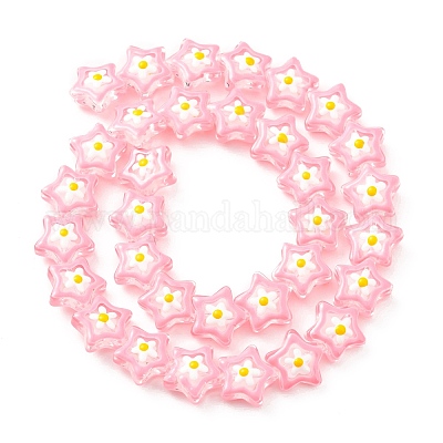 Прозрачные стеклянные бусины LAMP-K037-07G-1