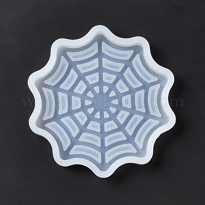 Wholesale DIY Halloween Spider Web Cup Mat Silicone Molds 