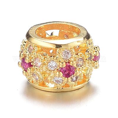 Латунные микро проложить Цирконий Европейский бисером ZIRC-K028-03G-FF-1