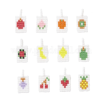 12шт подвески из стеклянного бисера PALLOY-MZ00984-1