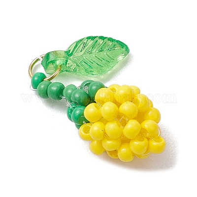 Подвески-розы из стеклянных бус PALLOY-MZ00627-01-1