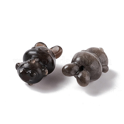 Подвески из натурального серебряного обсидиана G-G859-06-1