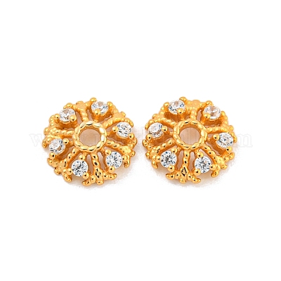 925 бусина из стерлингового серебра с микропаве из кубического циркония STER-U002-13G-1