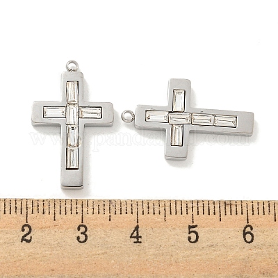 Подвески из нержавеющей стали 304 с кубическим цирконием STAS-L278-007P-1