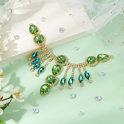 1 шт. Цветочные латунные стразы OHAR-FG0001-03-1