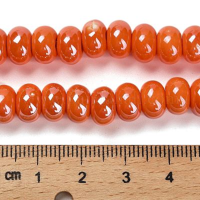 Фарфоровые бусины-рондели PORC-Q001-01B-1