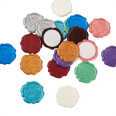 Wholesale 20Pcs 10 Colors Adhesive Wax Seal Stickers 