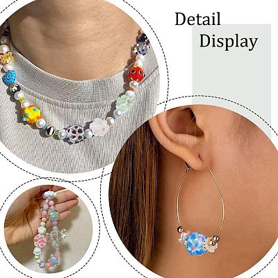 10шт 10 цвета бусины лэмпворк ручной работы LAMP-AR0001-43-1