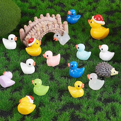 Wholesale 40 Pcs 4 Style Luminous Mini Ducks 