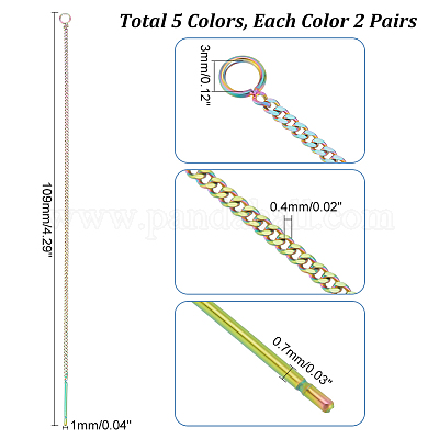 10 пара 5 цветов фурнитура для сережек-гвоздиков из нержавеющей стали 304 FIND-DC0002-28-1