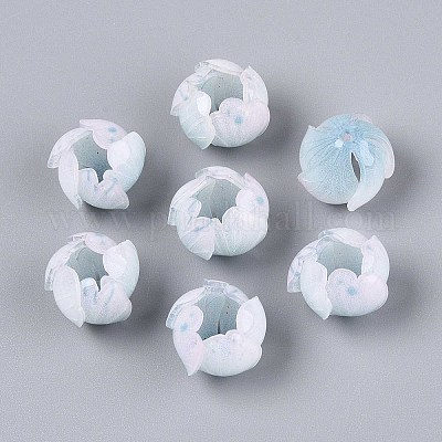 Колпачки для акриловых бусин в виде цветов SACR-T017-49E-1