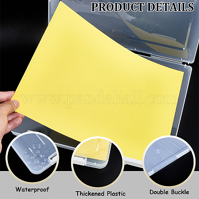 Scatole di imballaggio in plastica trasparente con coperchio incernierato&nbsp;AJEW-WH20060-90A-1