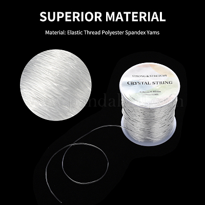  Pandahall 1Roll/100m 0.7mm Crystal Clear Thread Fiber