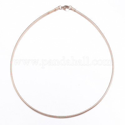 Ожерелья-чокеры в стиле casual из нержавеющей стали 304 в виде змеиной цепи STAS-O037-05RG-1