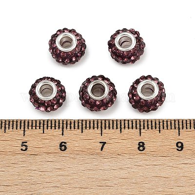 Бусины со стразами из смолы CPDL-H001-10x7mm-5-1