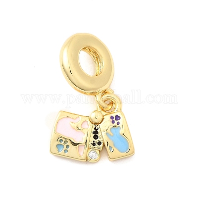 Латунь микропаве прозрачный кубический цирконий европейские подвески с подвесками KK-F904-17G-1