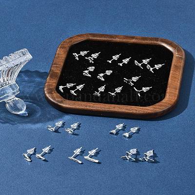 2 пара сережек-гвоздиков из сплава для женщин EJEW-FS0001-27C-1