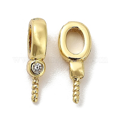 Латунный микро-паве кубический кубик циркония жемчужина KK-S397-01A-1