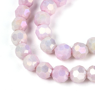 Антикоррозийные гальванические стеклянные бусины EGLA-T021-6mm-15-06-1