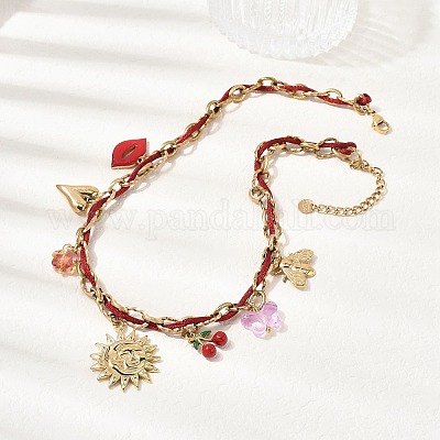 Кулон в форме солнца NJEW-A063-09G-1