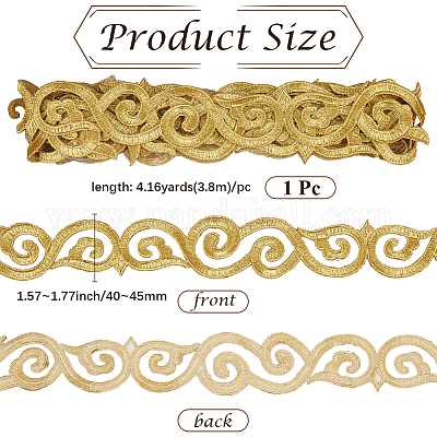 Утюжить/пришить полиэстеровую вышивку «благоприятные облака» кружевной лентой OCOR-WH20020-06A-1