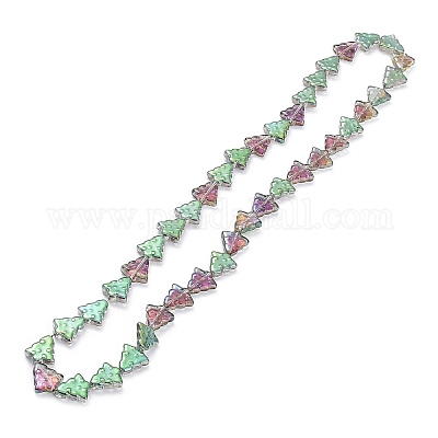 Прозрачные гальванические стеклянные бусины EGLA-C002-HP02-1