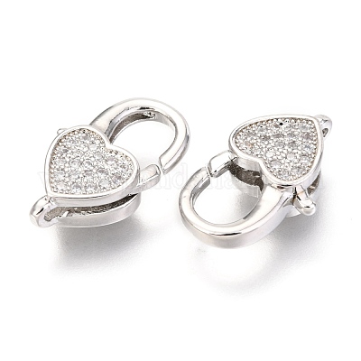 Латунные микро проложить кубического циркония когтя омара застежками ZIRC-O038-26P-1