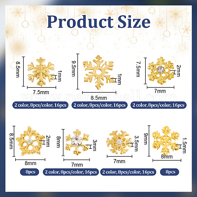 96 шт. 7 стиля кабошонов из сплава с рождественской тематикой MRMJ-OC0002-34-1