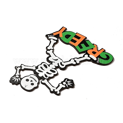 Большие подвески из дерева с односторонним принтом WOOD-I010-04B-1