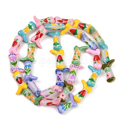 Бусины из стеклянной эмали LAMP-C020-02-1