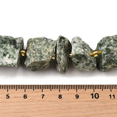 Необработанные грубые натуральные зеленые пятна яшмы бусины нити G-Z087-B16-1