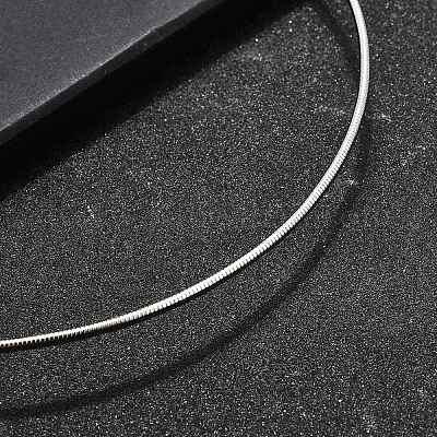 Не тускнеющие повседневные ожерелья-чокеры из нержавеющей стали 304 STAS-O037-02P-1