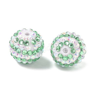 Полосатые бусины из смоляных стразов OACR-A037-01I-1