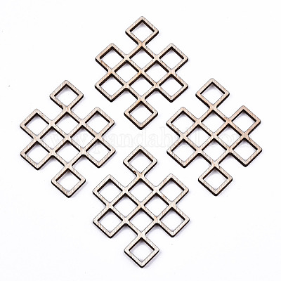 Необработанный натуральный тополь дерево филигрань столярные звенья WOOD-S045-126-1