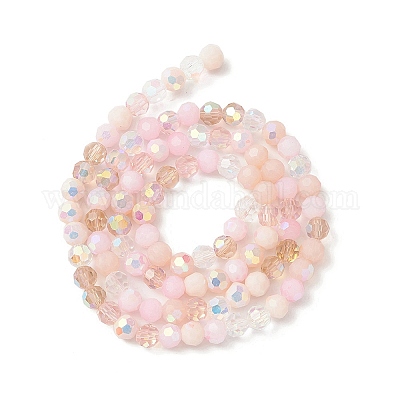 Стеклянные бусины с гальваническим покрытием  EGLA-YW0002-A06-1