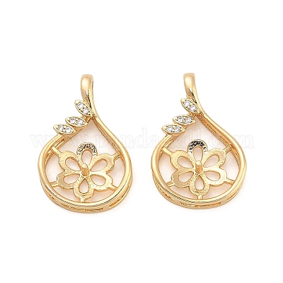 Латунный микро-паве кубический цирконий KK-NH0009-09G-1